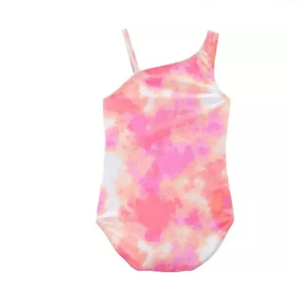 OshKosh B'Gosh Girls' One-Piece Swimsuit Multi Tie Die 6/6x - Picture 2 of 3